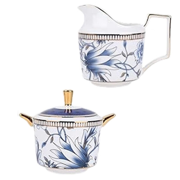 TSB23BB005 F Yucca Creamer and Sugar Bowl Set Bone China