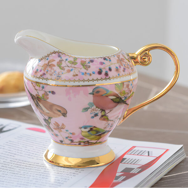 TSB23BB010 3 Pink Bird English Tea Set Bone China Teapot Set