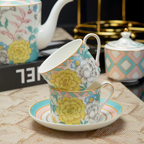 TSB24BB001 3 Milan Flower English Tea Set Bone China Teapot Set