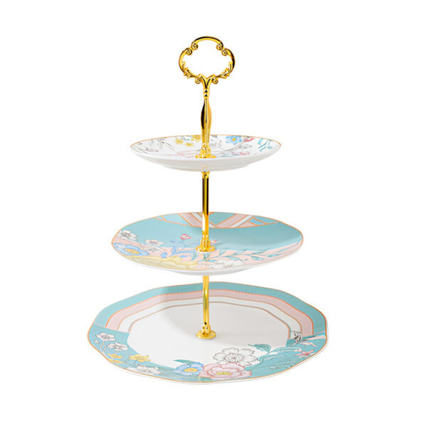 TSB24BB002 V2 Milan Flower Cupcake Stand Bone China