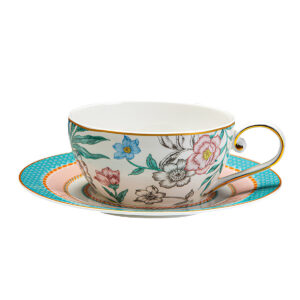 TSB24BB003 D1 2 Milan Flower Tea for One Set Bone China