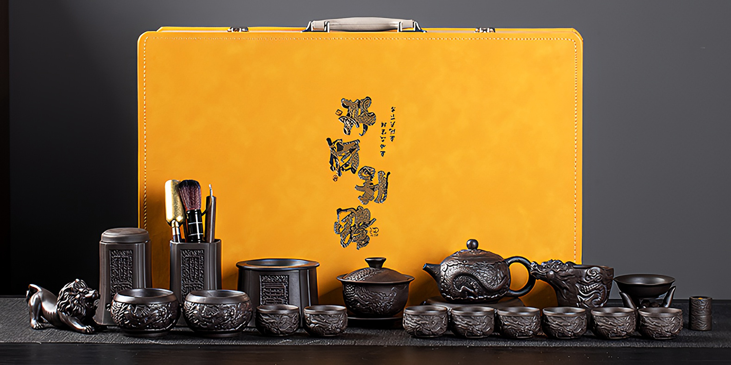 TSB24BB007 1 D1 Luxurious Chinese Yixing Dragon Tea Set for Kung Fu Tea