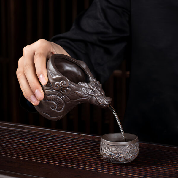 TSB24BB007 5 Luxurious Chinese Yixing Dragon Tea Set for Kung Fu Tea