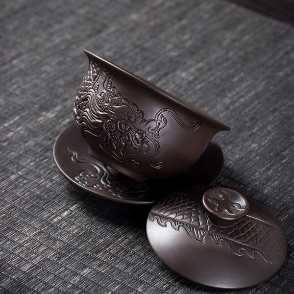 TSB24BB007 7 Luxurious Chinese Yixing Dragon Tea Set for Kung Fu Tea