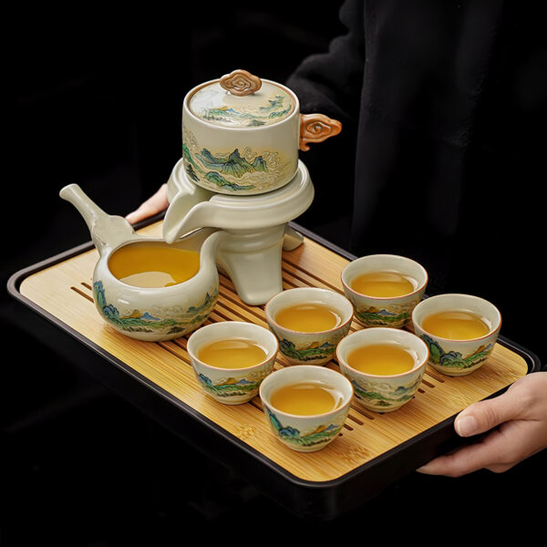 TSB24BB008 1 Mountain-range Lazy Chinese Kung Fu Tea Set with Tray