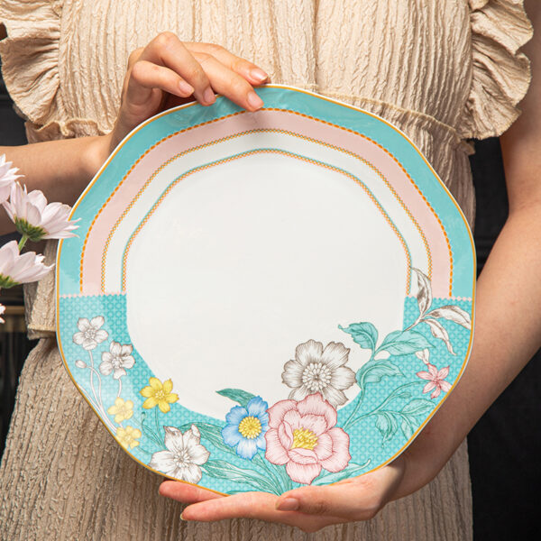 TSB24BB009 4 Milan-flower Side-plate Set Bone China Dish