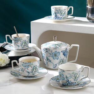 TSB24BB013 V1 Exquisite Floral Tea Set Porcelain Teapot Set