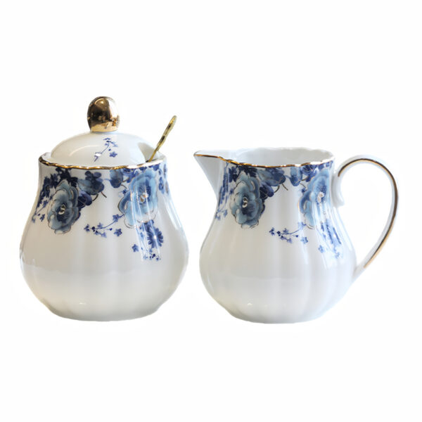 TSB24BB016 F Rose Porcelain Sugar and Creamer Set