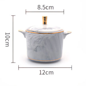 TSB24BB017 D2 4 Marbled Gold-rimmed Afternoon Tea Set Porcelain Teapot Set