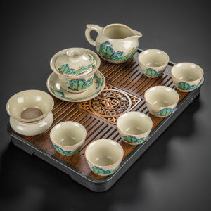 TSB25BB001 V3 Mountain-range Chinese Gongfu Tea Set Porcelain