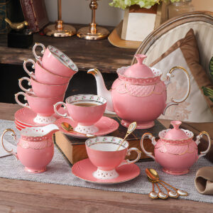 TSB25BB004 V4 Openwork English Tea Set Bone China Teapot Set