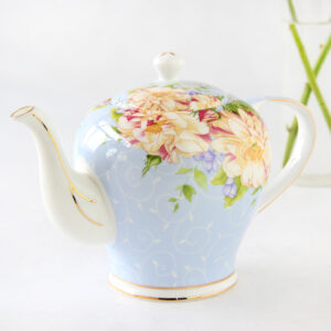 TSB2BB001 bba1 Floral Afternoon Tea Set with Rack Bone China Teapot Set