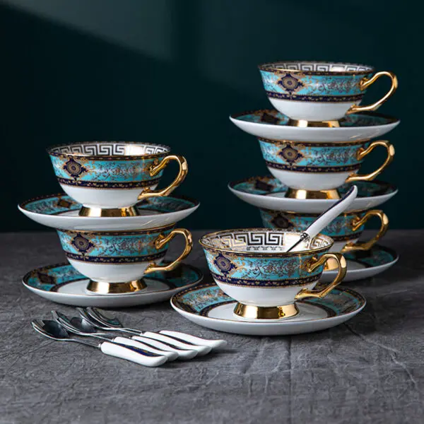 Popular Luxury Cup Fancy Cup Fine Bone China Porcelain - China Tea Set and  Ceramic price